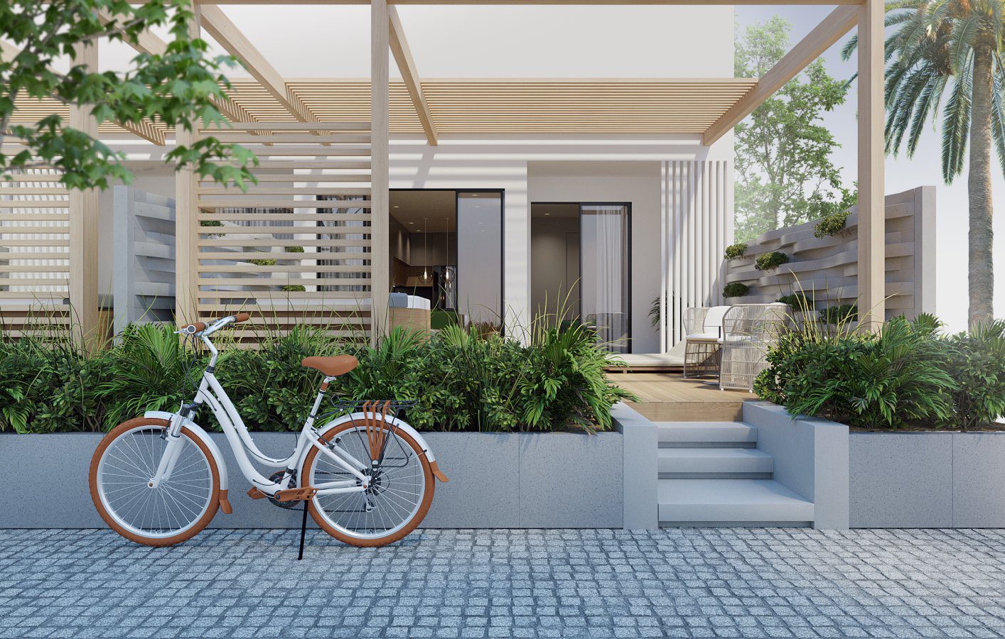 TERRACE (front view) – 1-BDR apartment