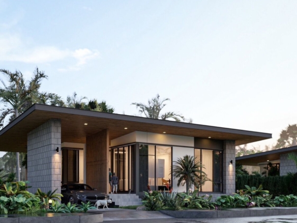 Modern Tropical Pool Villas Near the Beach