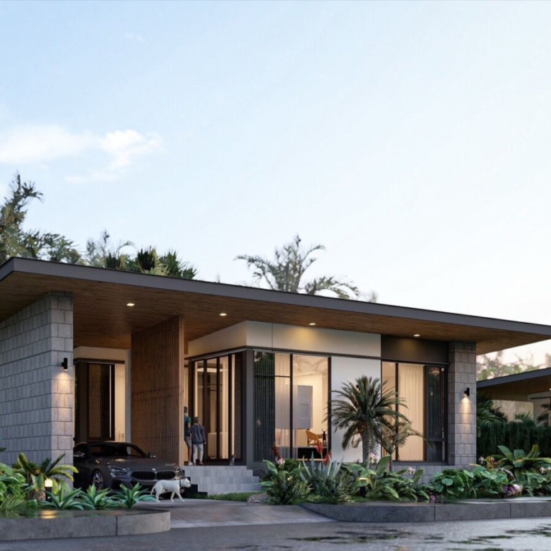 Modern Tropical Pool Villas Near the Beach