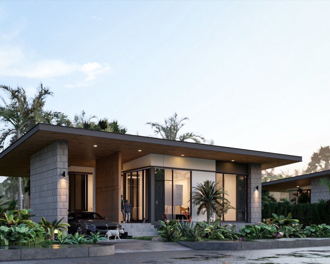 Modern Tropical Pool Villas Near the Beach
