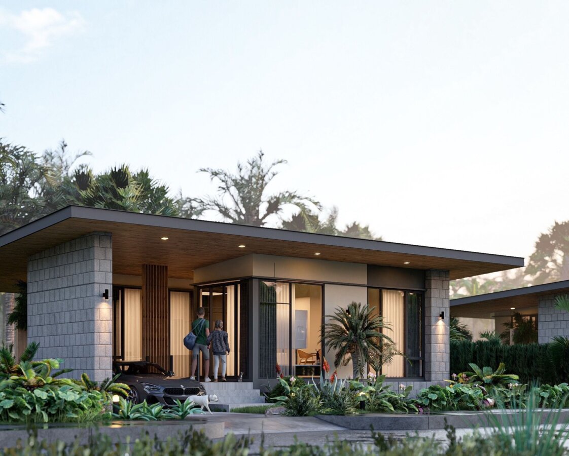 Modern Tropical Pool Villas Near the Beach