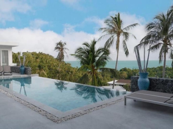 Modern 4-bedroom pool villa sea view