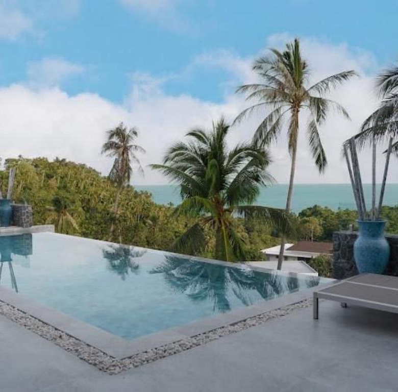 Modern 4-bedroom pool villa sea view