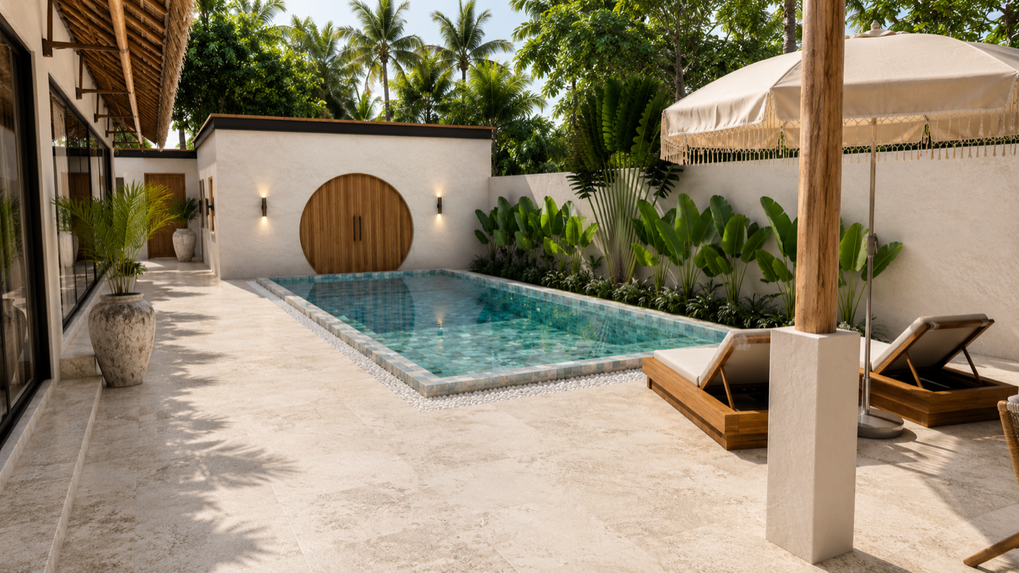3BR outdoor Eden Beach Tropical Villas