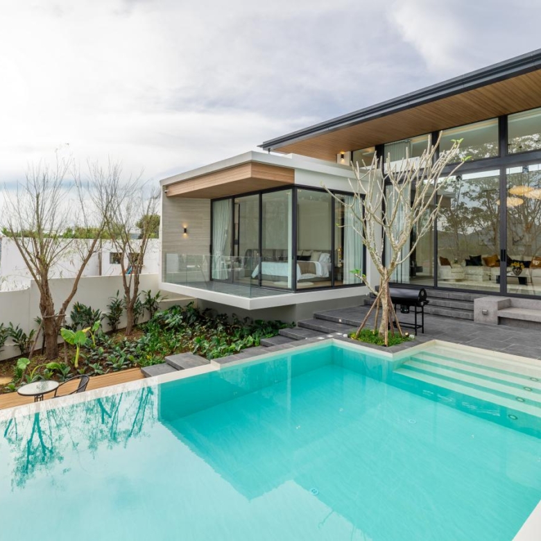 Modern Nature-inspired Pool Villas in Bangjo, Thalang