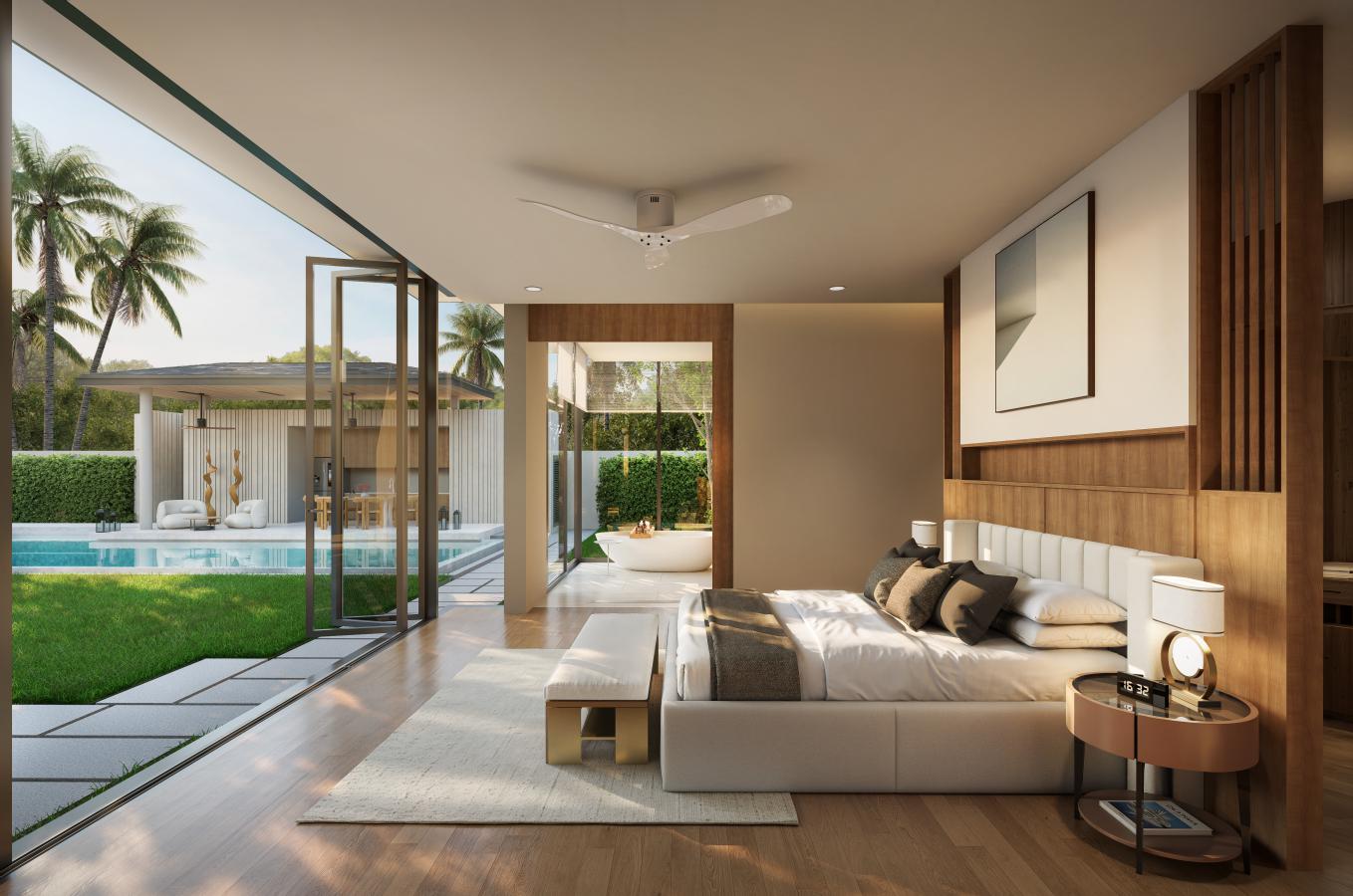 Type – C_INT_Bedroom_01 Sustainable Tropical Pool Villas in Thep Krasattri, Phuket