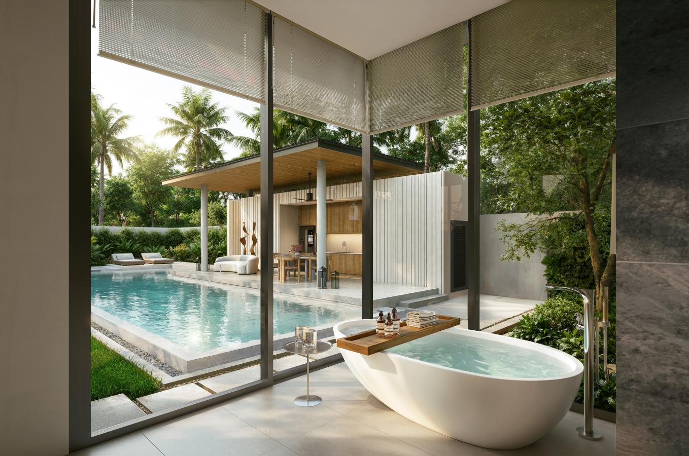 Type – D_INT_Bathroom 1 Sustainable Tropical Pool Villas in Thep Krasattri, Phuket