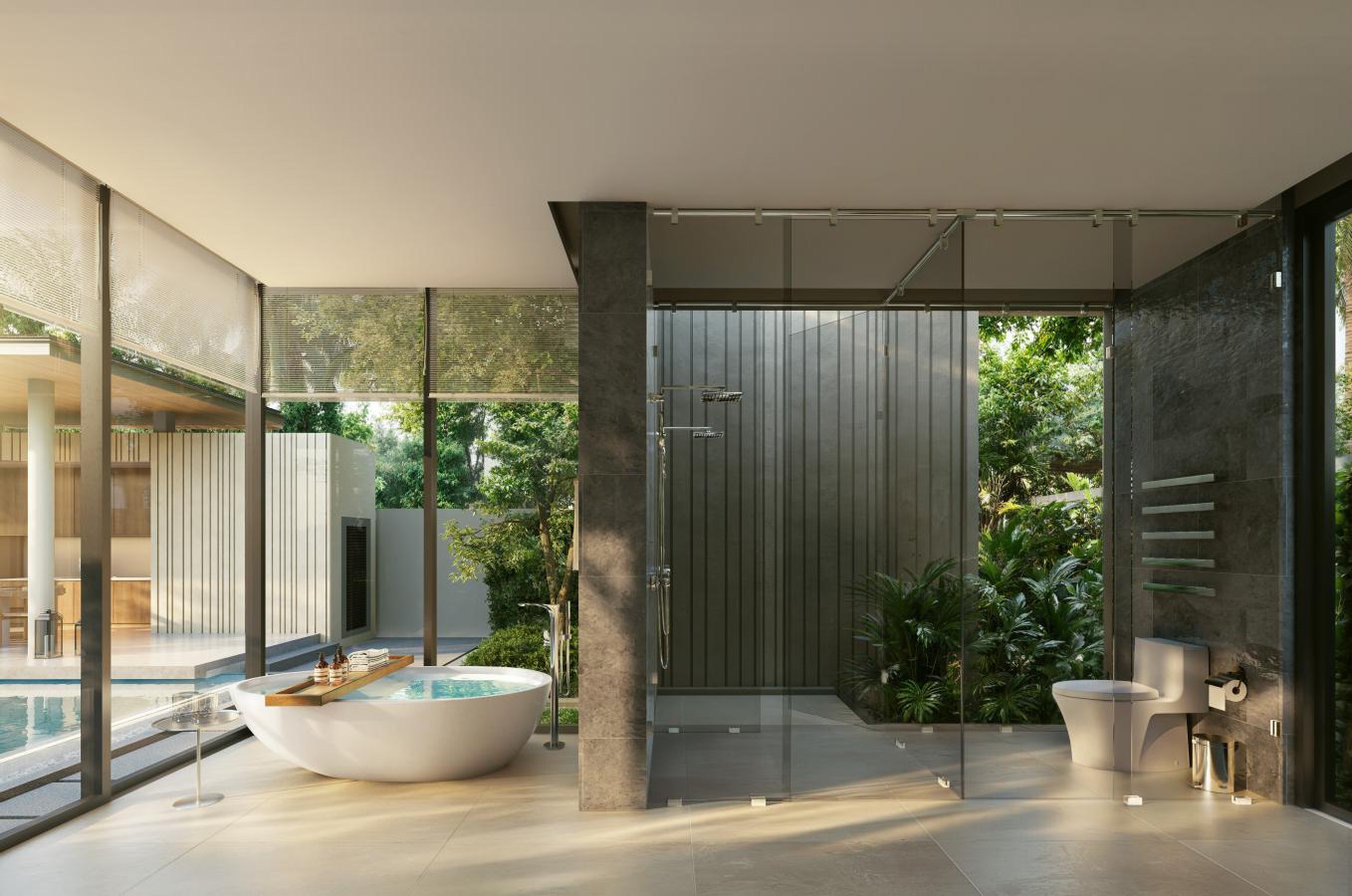 Type – D_INT_Bathroom 2 Sustainable Tropical Pool Villas in Thep Krasattri, Phuket