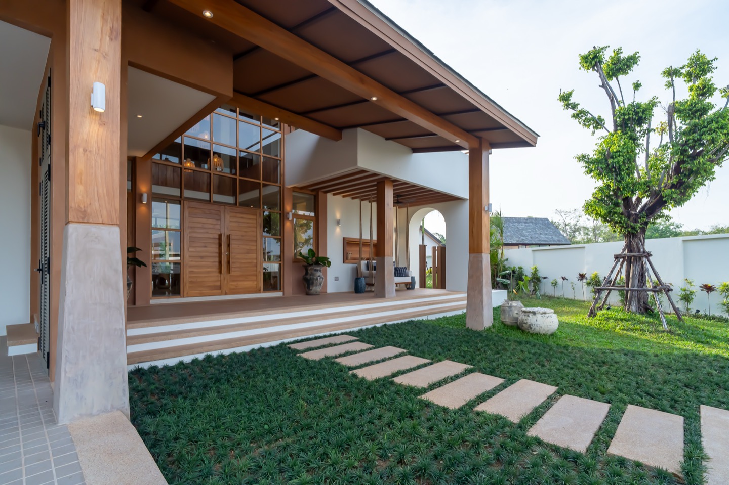 entrance Luxury Family Pool Villas for Sale in Cherngtalay