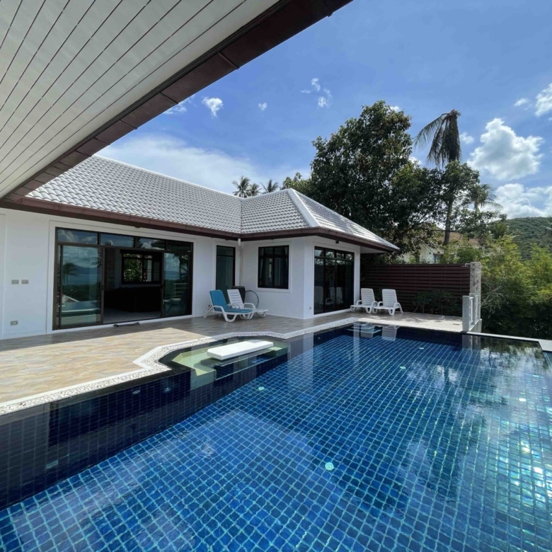Panoramic Sea & Sunset View Pool Villa in Bophut