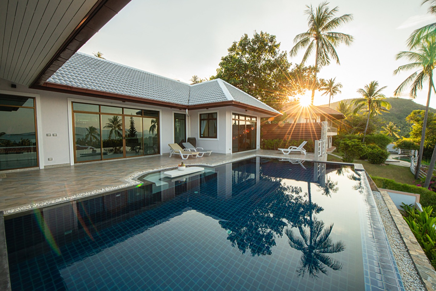 Panoramic Sea & Sunset View Pool Villa in Bophut