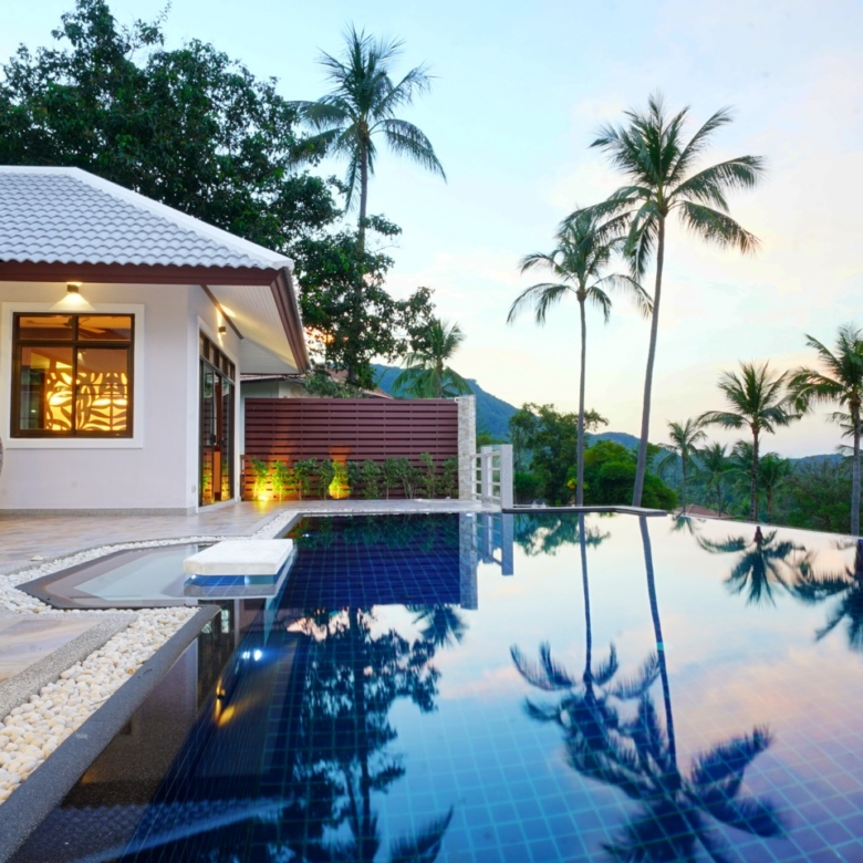 Panoramic Sea & Sunset View Pool Villa in Bophut
