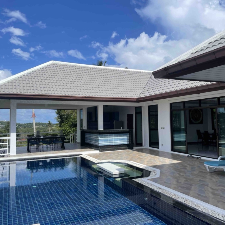 Panoramic Sea & Sunset View Pool Villa in Bophut