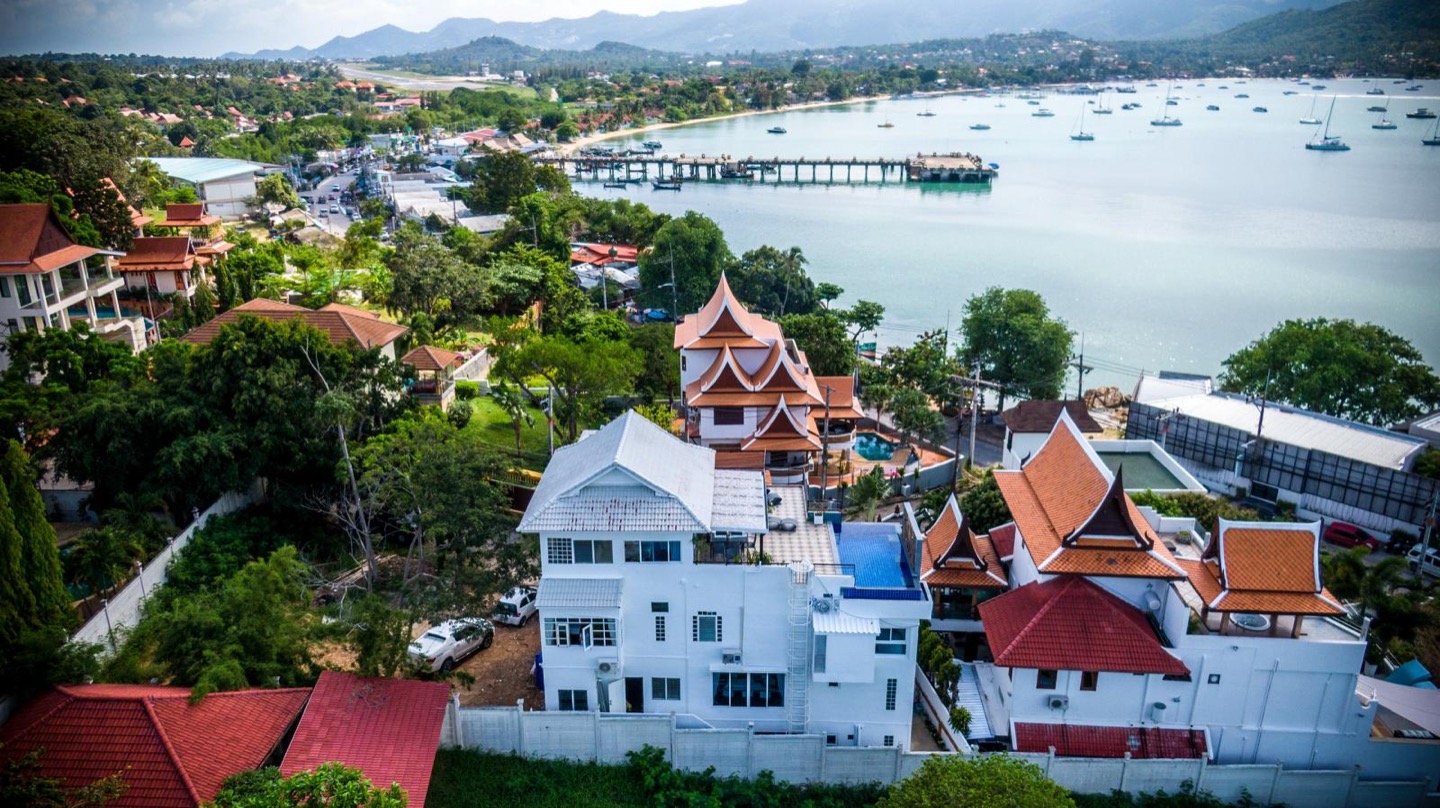 Vintage Hillside Villa Overlooking Bangrak Bay