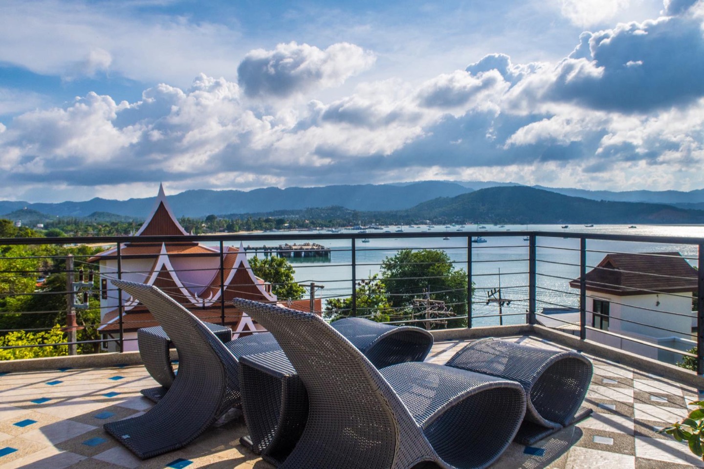 Vintage Hillside Villa Overlooking Bangrak Bay