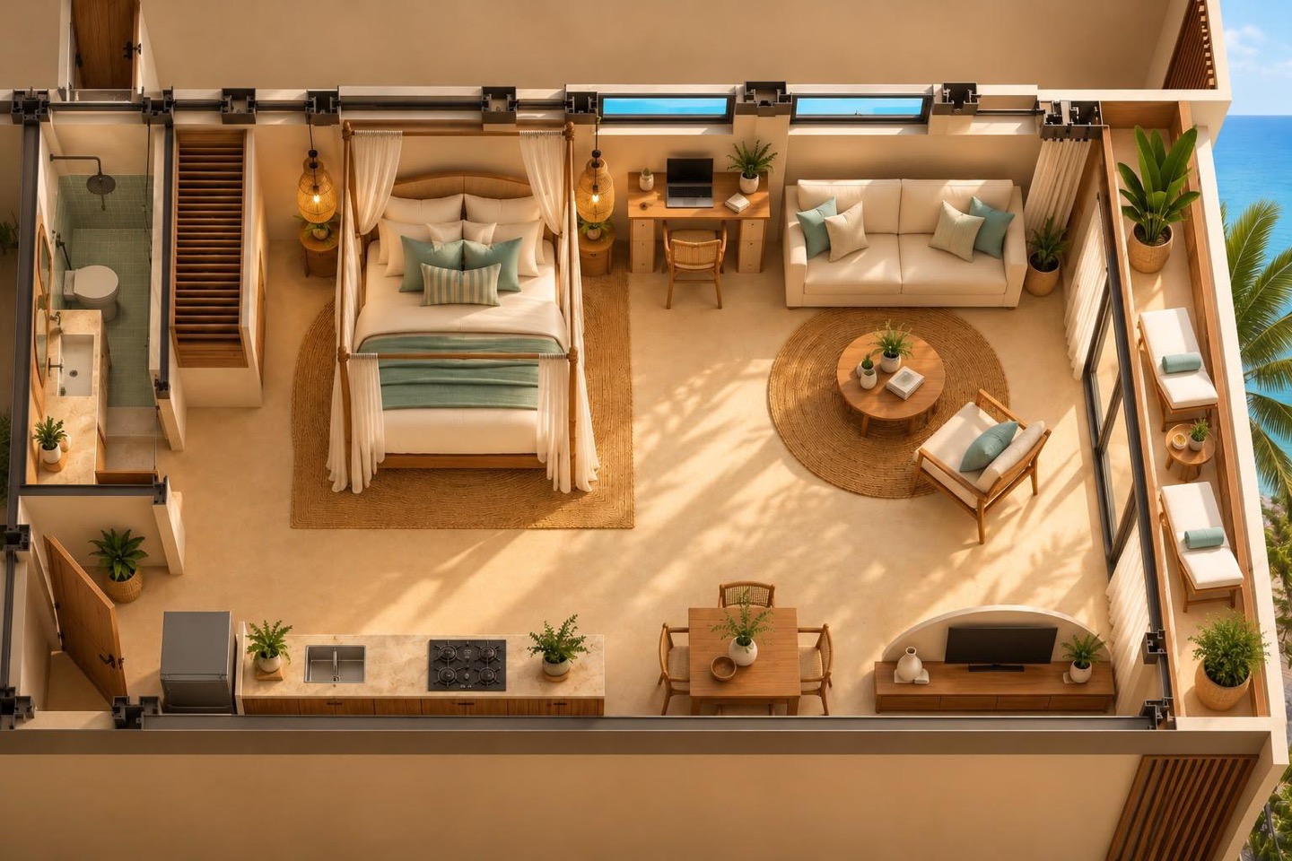 Seaview Apartments Lamai: Your Own Piece of Paradise, 200 m from the Beach